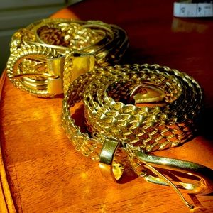 Vintage 80’s gold Ladies belts. Make a bold fashion statement with these.